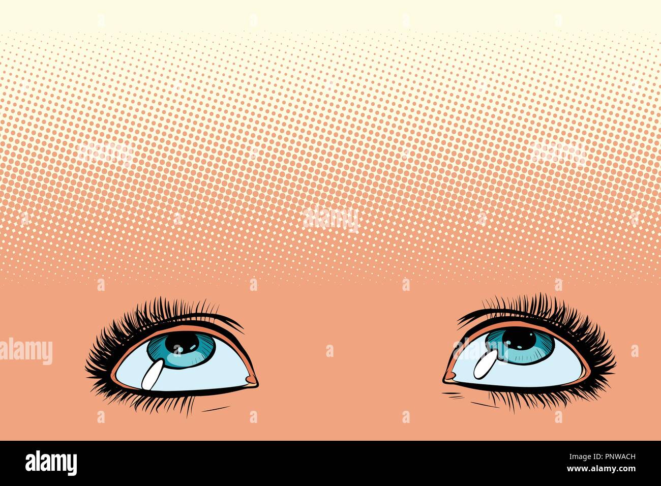 Les yeux des femmes. Pop art retro kitsch vintage illustration vectorielle Illustration de Vecteur Les yeux des femmes. Pop art retro kitsch vintage illustration vectorielle Illustration de Vecteur