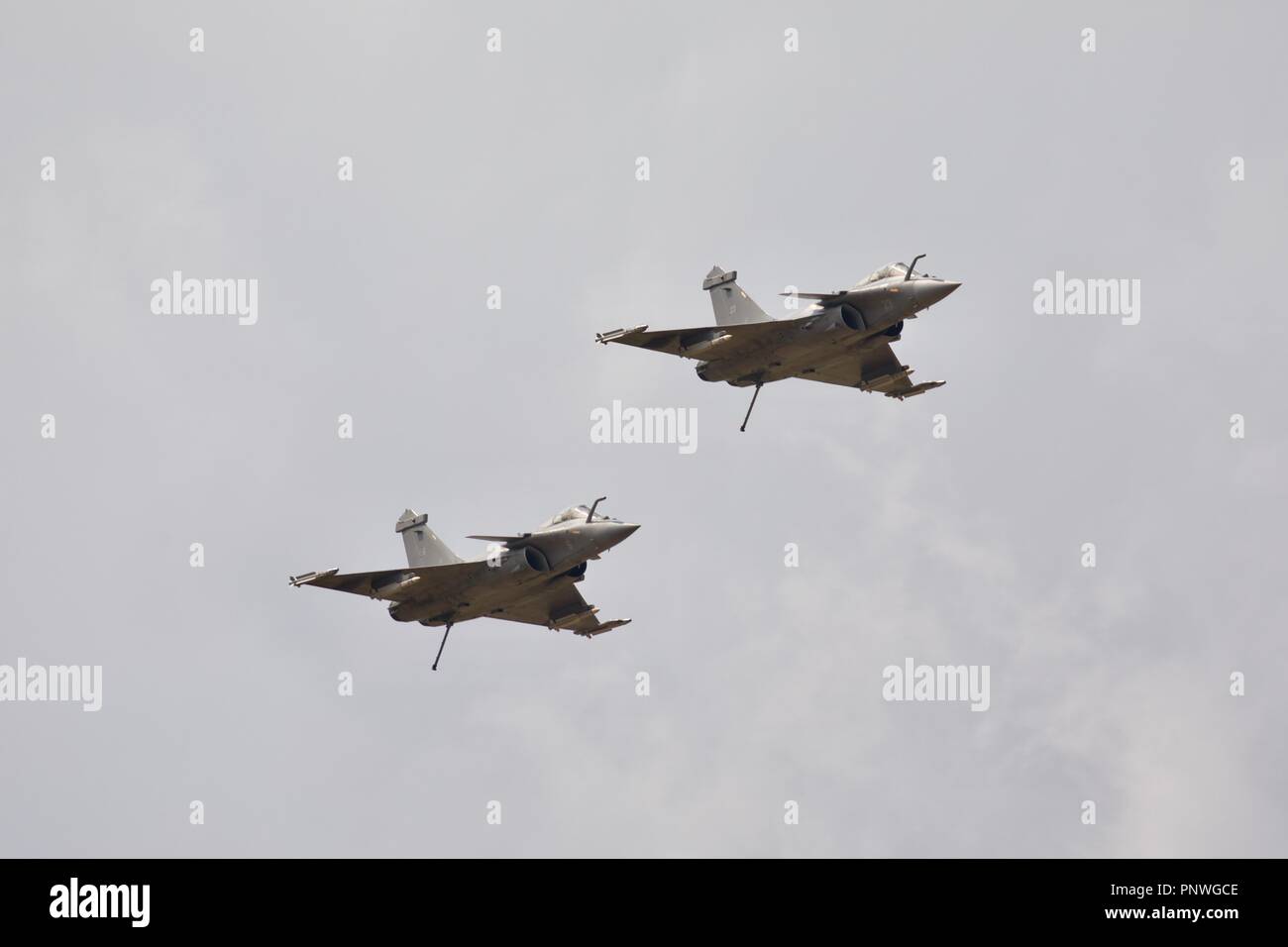 2 Rafale M de la marine française d'avions de chasse à la Royal International Air Tattoo 2018 Banque D'Images