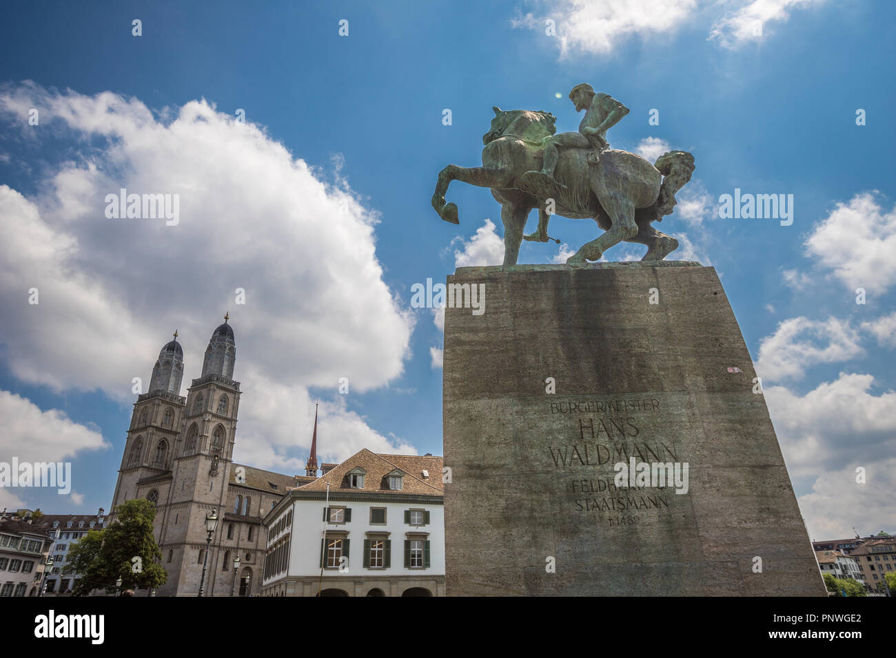Vieux churchin Zurich Banque D'Images