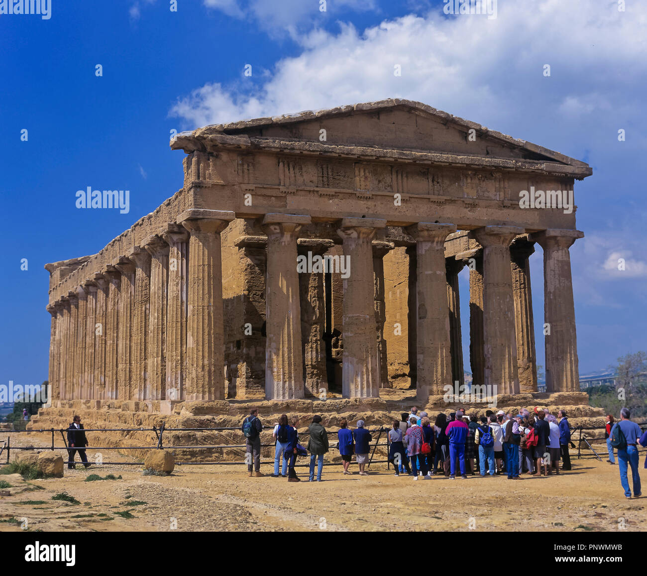 Temple grec de Concordia - 5ème siècle BC. Vallée des temples. Agrigente. La Sicile. L'Italie. L'Europe Banque D'Images