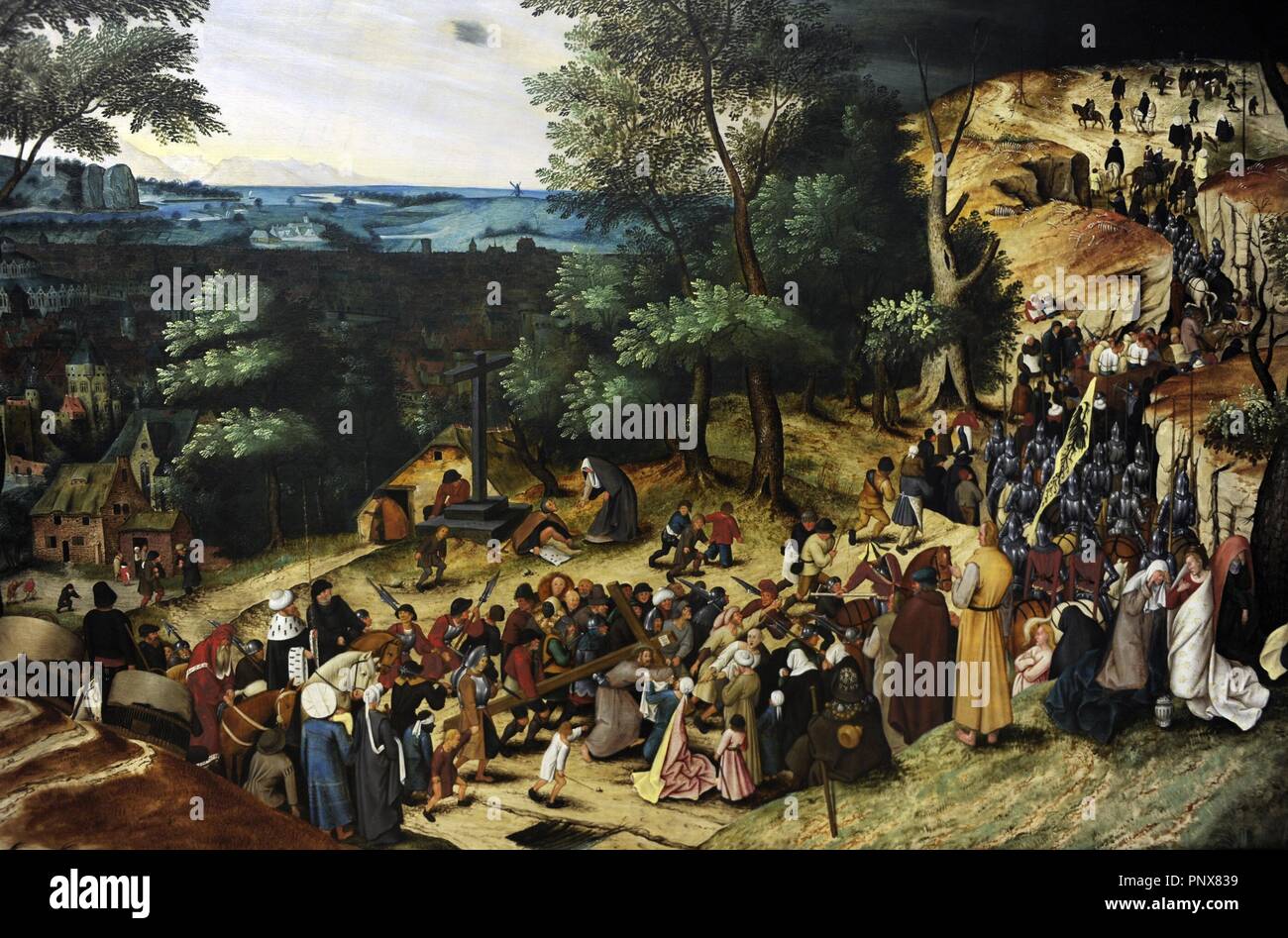 Pieter Brueghel le Jeune (1564-1638). Peintre flamand. La Procession au Calvaire, 1602. Musée national d'art de Copenhague. Le Danemark. Banque D'Images
