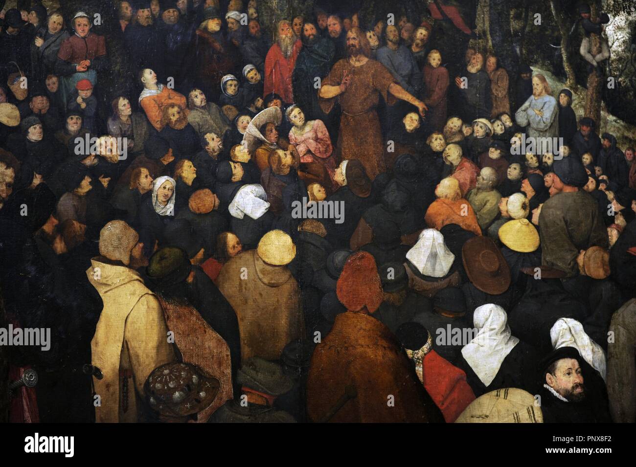 Pieter Brueghel l'ancien (c.1525-1569). Peintre flamand. Le Sermon de Saint Jean le Baptiste. Détail. Musée des beaux-arts de Budapest. La Hongrie. Banque D'Images