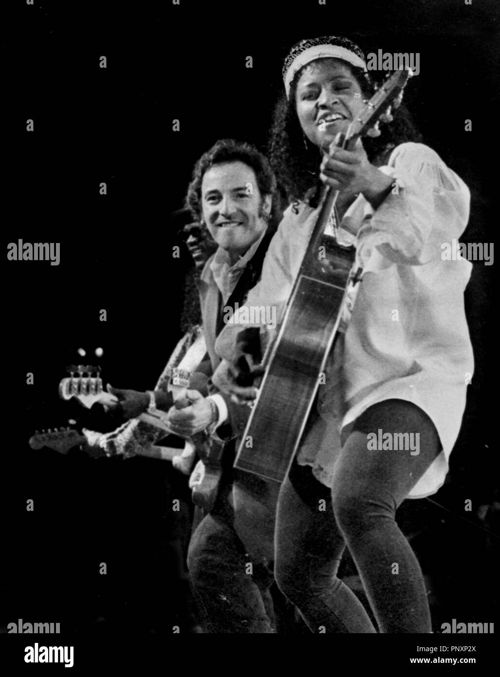 Crystal Taliefero et Bruce Springsteen concert au Centrum à Worcester MA 13 Août 1992 Banque D'Images