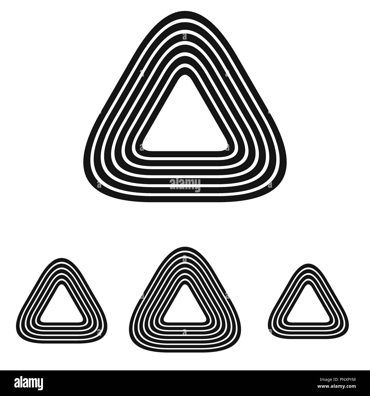 Triangle ligne logo design set Illustration de Vecteur