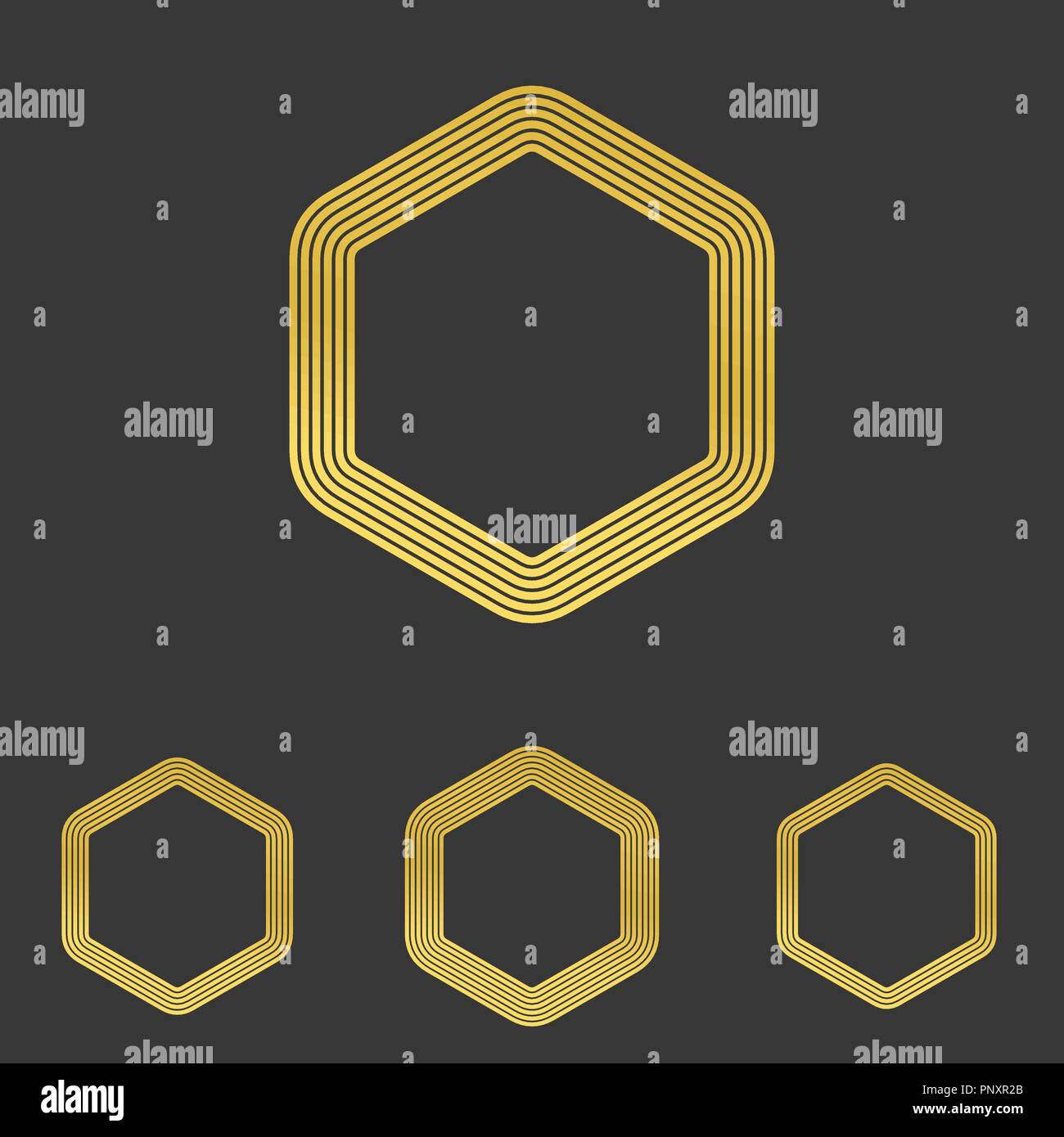 Hexagon logo Banque de photographies et d’images à haute résolution - Alamy