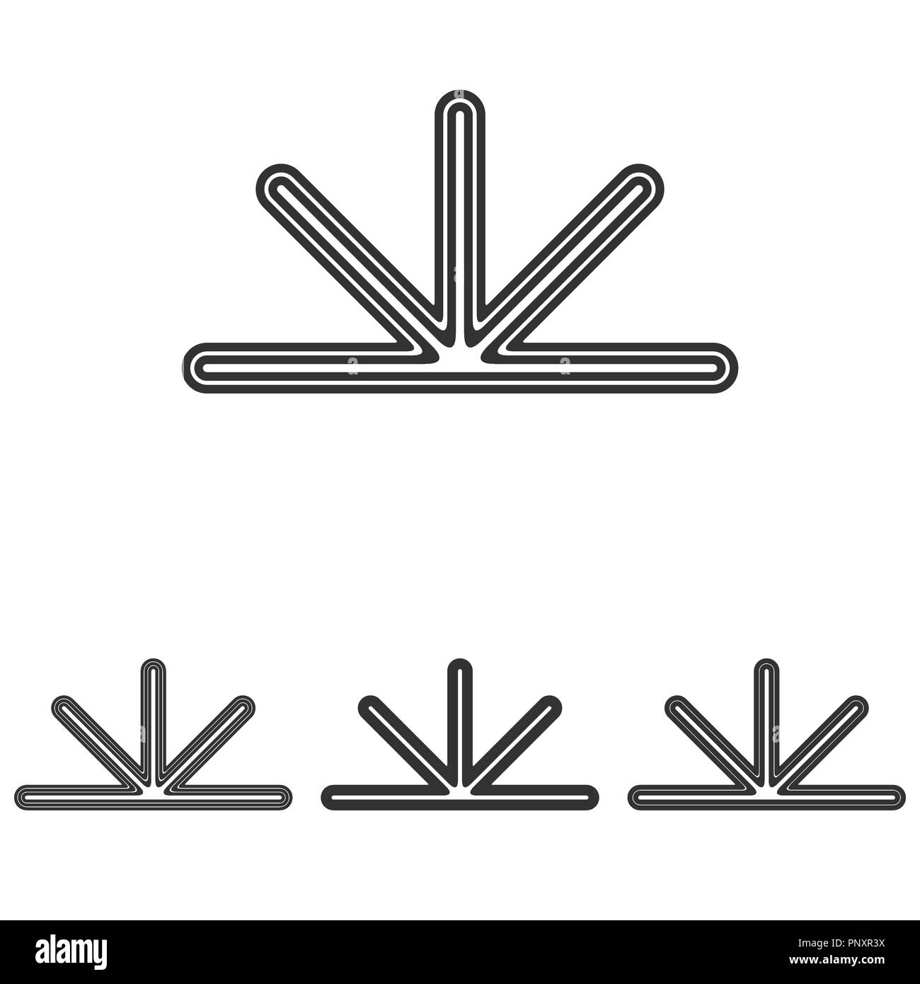 Ligne noire logo design géométrique défini Illustration de Vecteur