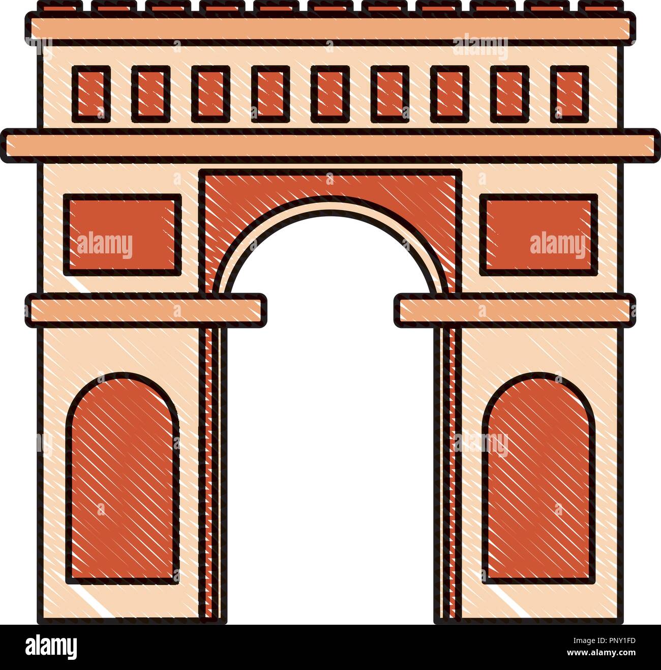 Arc de triomphe architecture vector illustration Illustration de Vecteur