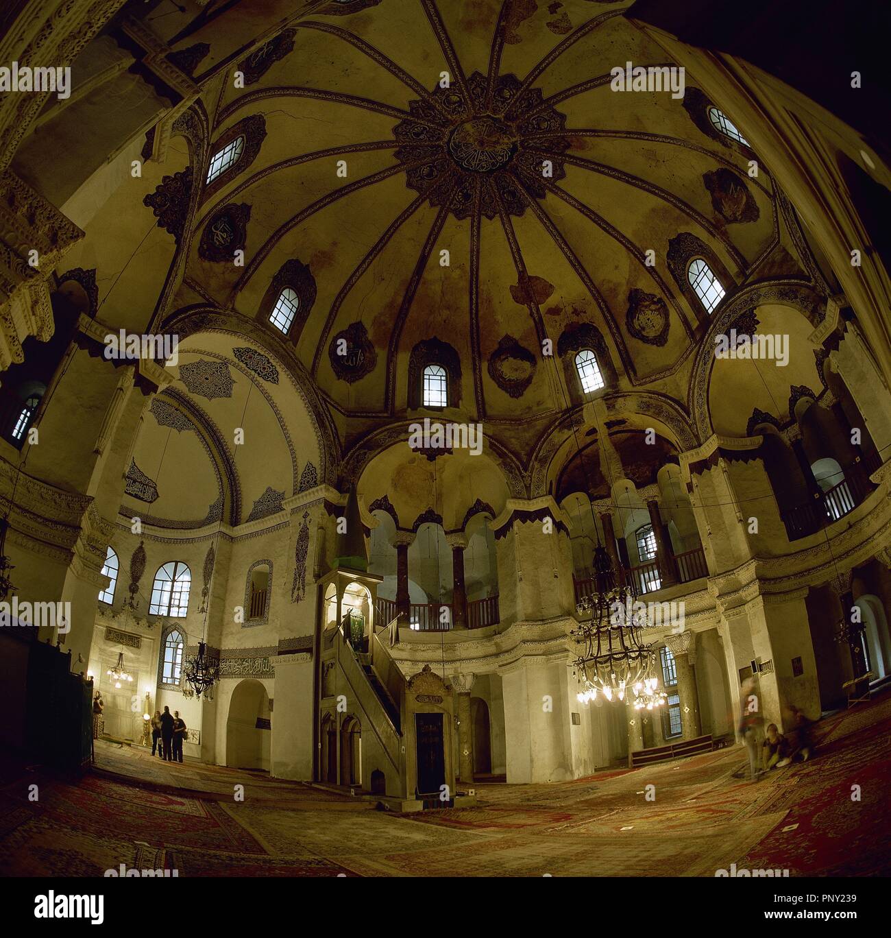 La Turquie. Istanbul. Petite Sainte-sophie. 6ème siècle. Construit par Isidore de Milet (vie siècle) et Anthemius de Tralles (c.474-558). L'intérieur. Banque D'Images