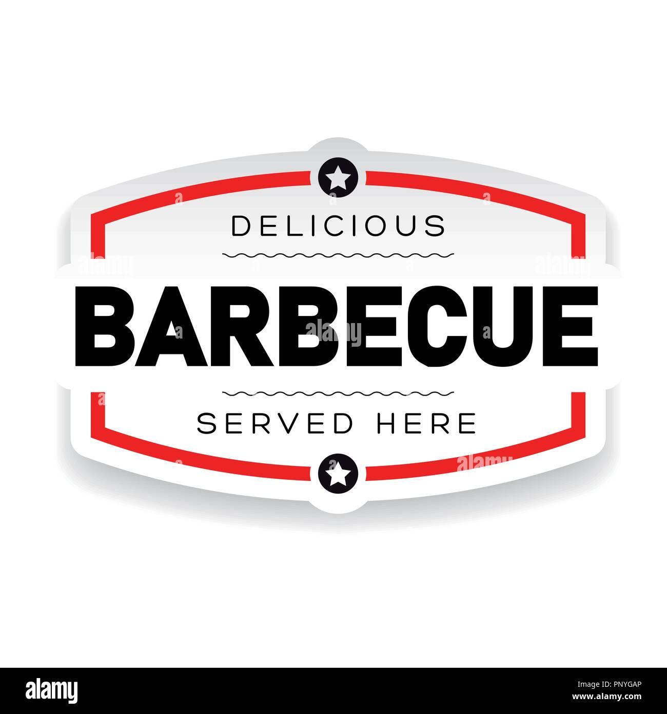 Délicieux Barbecue vintage sign vector Illustration de Vecteur