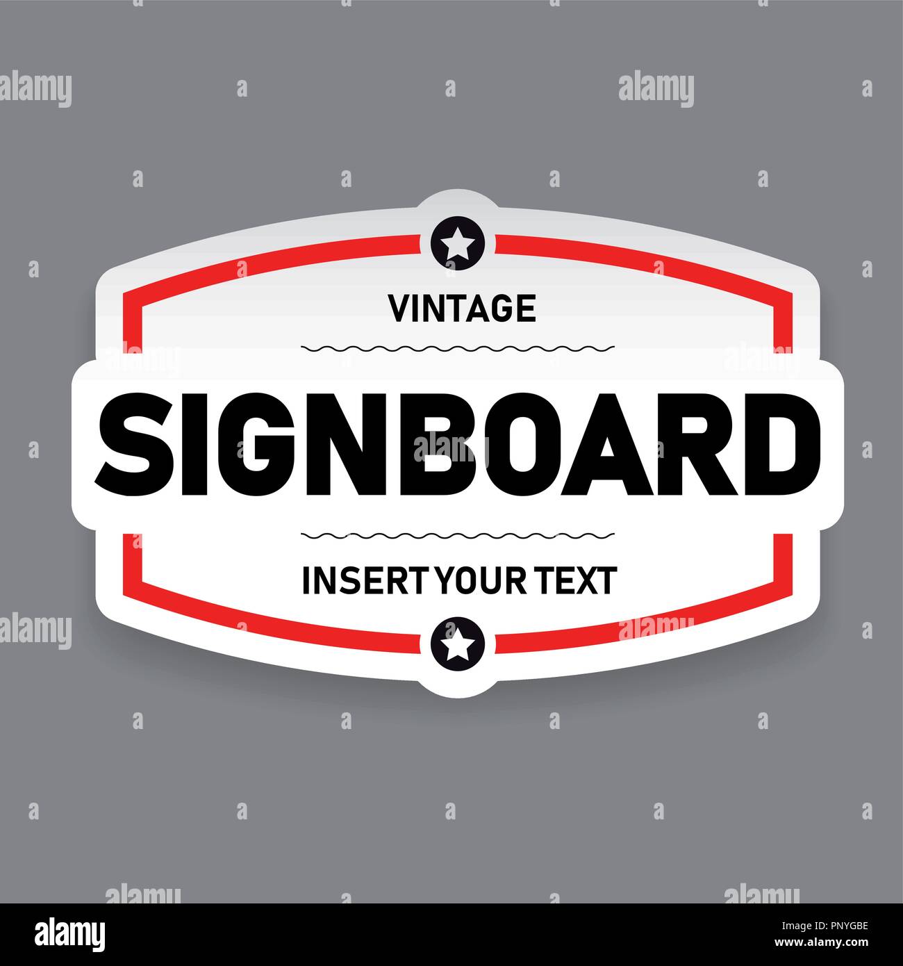 Vintage sign board vector sur gris Illustration de Vecteur