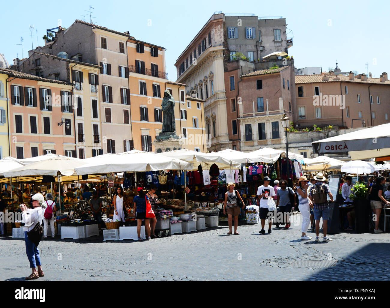 Un marché du terroir à Campo de' Fiori à Rome2. Banque D'Images
