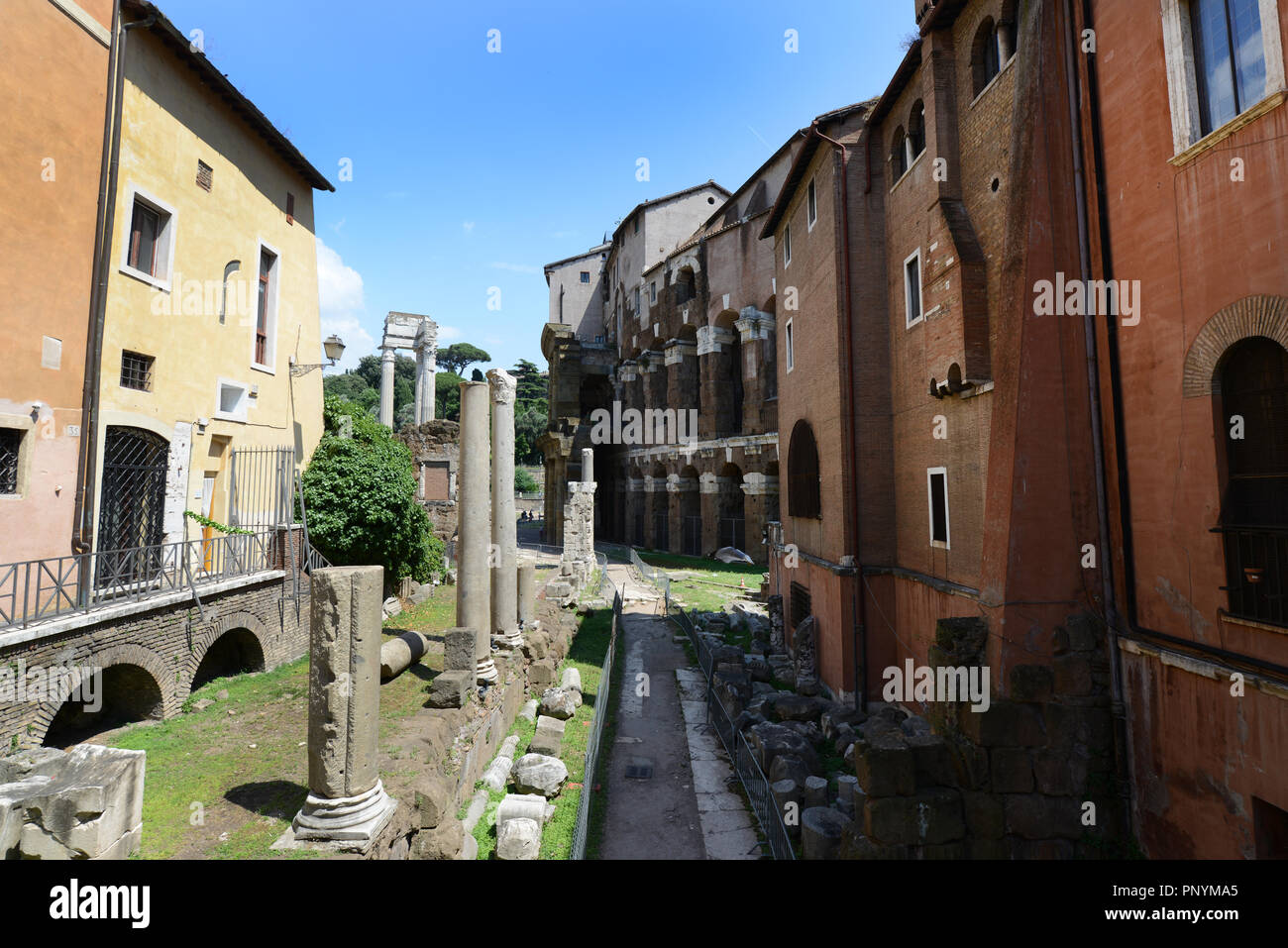 Vestiges romains de Rome , Campus Martius Banque D'Images