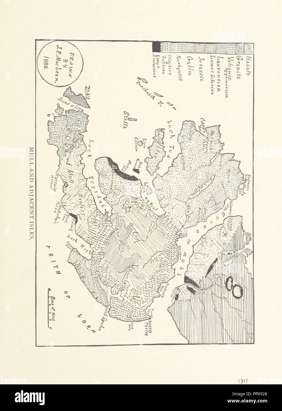 Libre à partir de la page 41 de "un intérêt historique, archéologique et géologique l'examen de la Grotte de Fingal . Élargie de la déclaration originale faite à la Smithsonian Institution, etc' . Banque D'Images