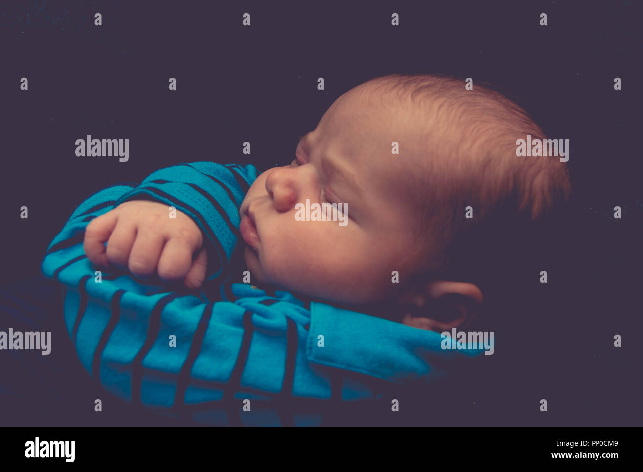 Sleeping Baby Boy Banque D'Images