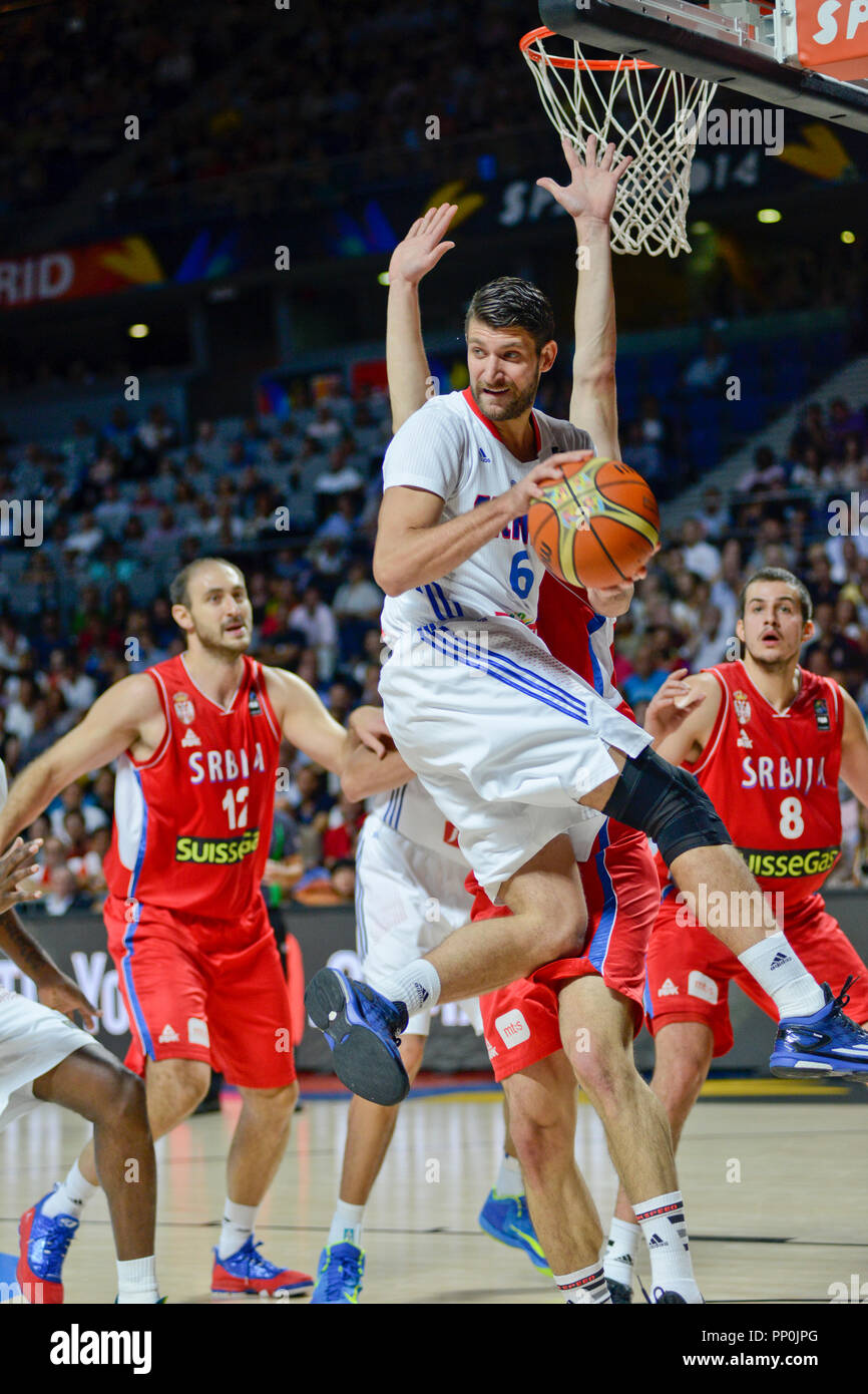 Antoine Diot. L'Équipe nationale de basket-ball en France. Coupe du Monde de la FIBA, l'Espagne 2014 Banque D'Images