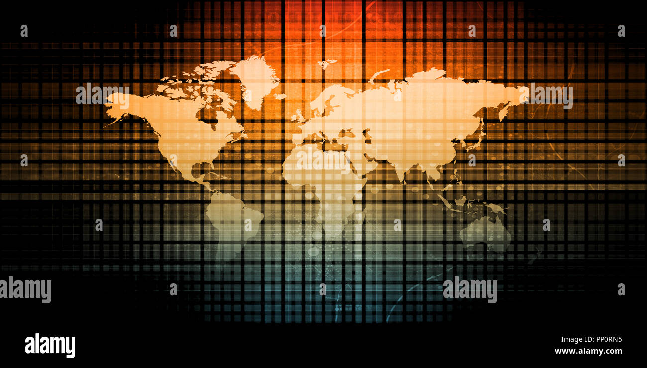 Global Business et économie mondiale en tant que concept International Banque D'Images