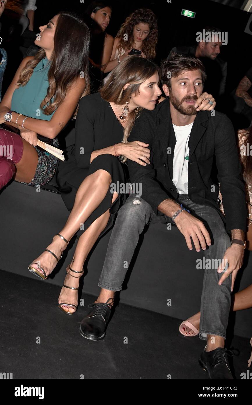 Milan, Italie. 22 Sep, 2018. Milan Fashion Week printemps été 2019 Femmes de la mode. Elisabetta Franchi front row dans Photo : Crédit Photo : Agence indépendante/Alamy Live News Banque D'Images