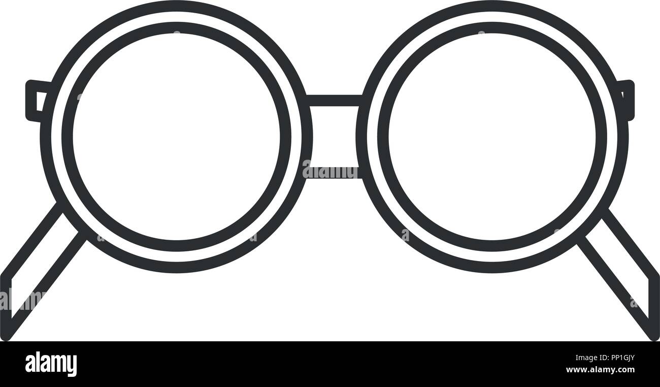 Lunettes rondes icône sur fond blanc, vector illustration Image