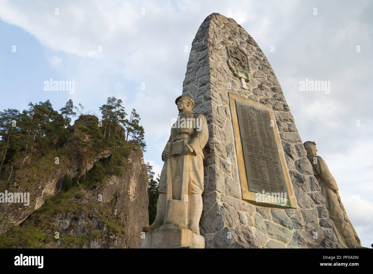 War Memorial statue de soldat Banque D'Images