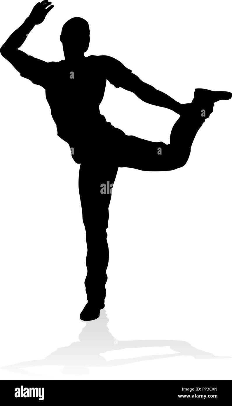 Street Dance Dancer Silhouette Illustration de Vecteur