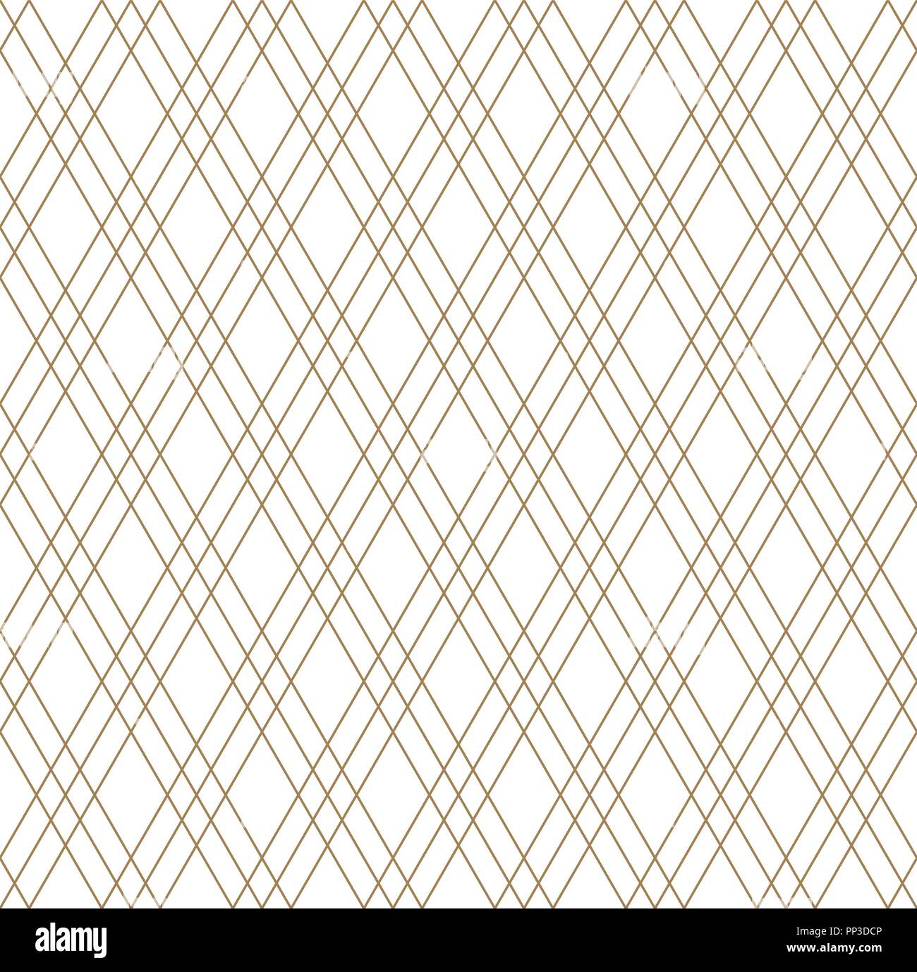 Seamless pattern japonais kumiko shoji en couleur brun clair. Illustration de Vecteur