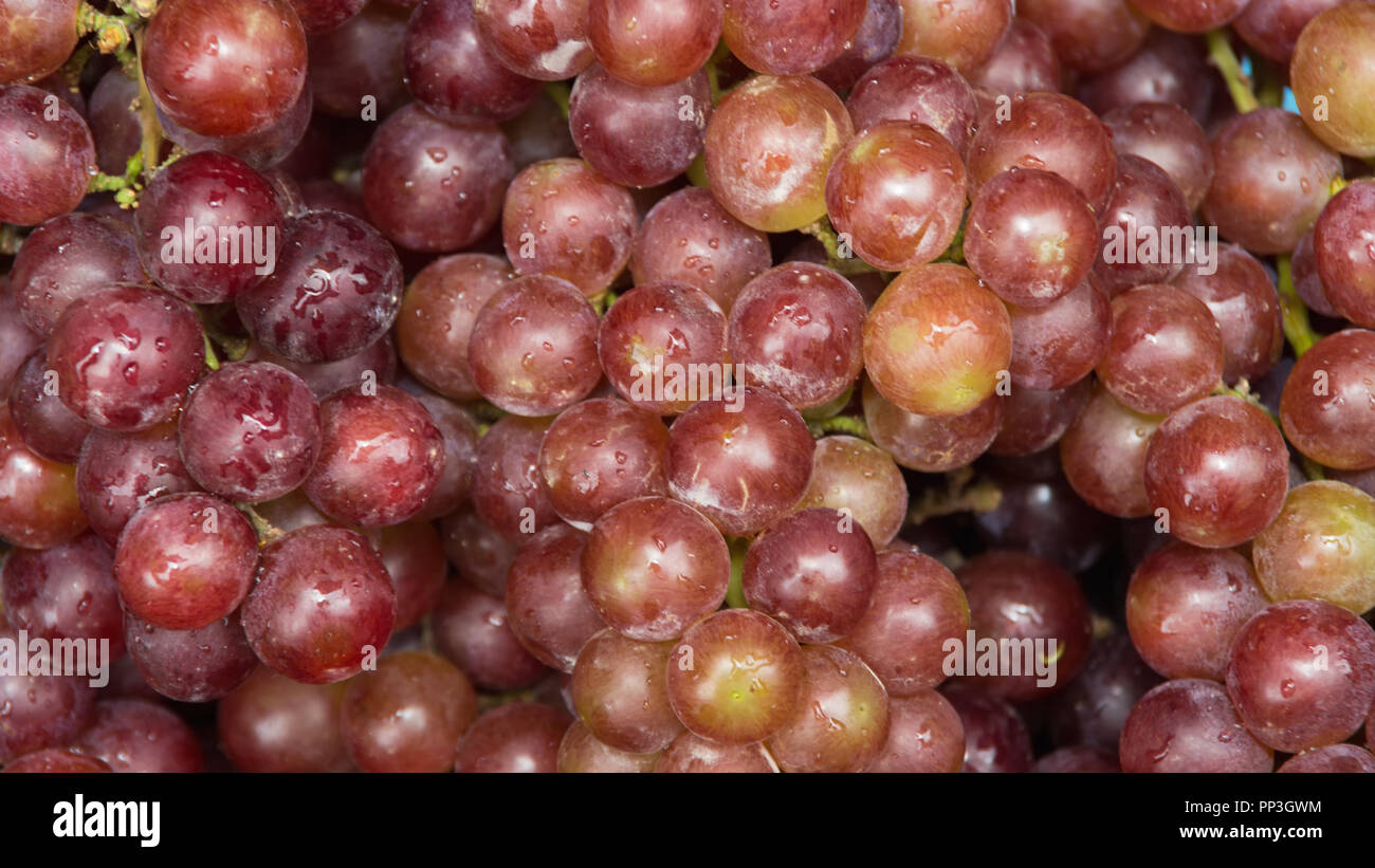 Arrière-plan avec fruits raisins dans le marché de l'Asie du Sud-Est, de l'image utiliser pour la conception, la publicité, le marketing, les affaires et l'impression Banque D'Images