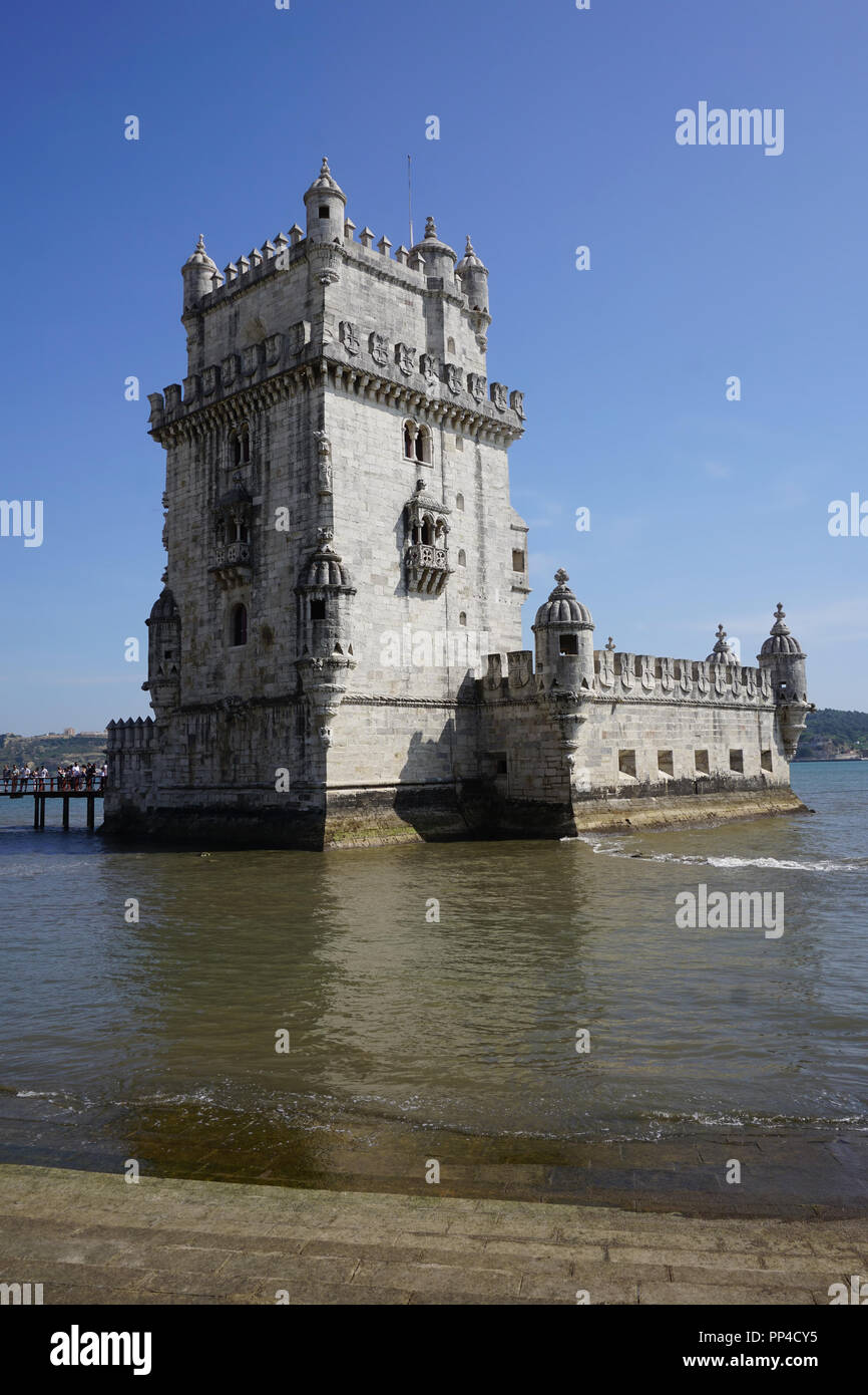 Lisbonne, Portugal - 30 août 2018 : Belém / Tour de Belém. UNESCO World Heritage Site. Banque D'Images