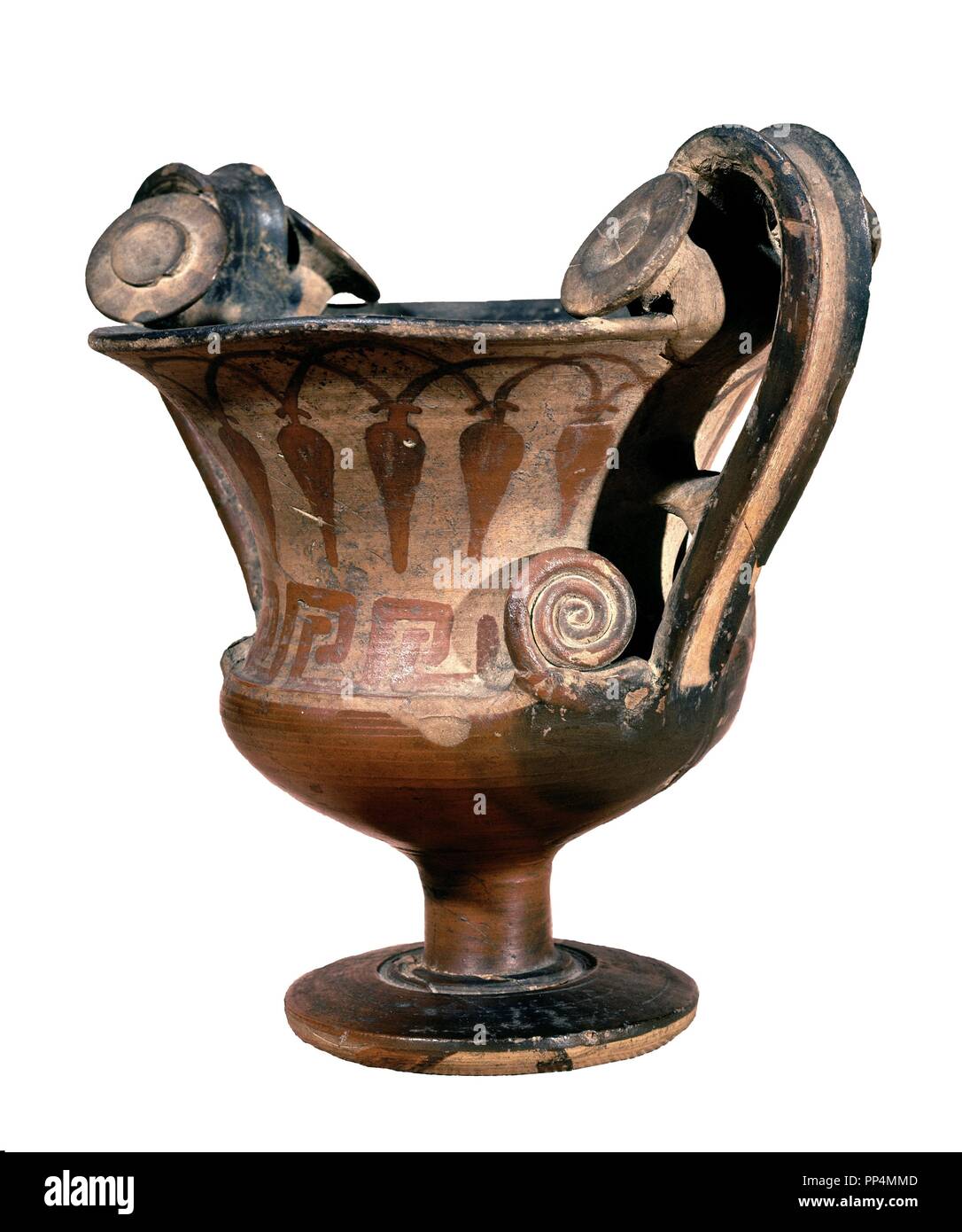 CERAMICA GRIEGA S II AC -CRATERA. Banque D'Images