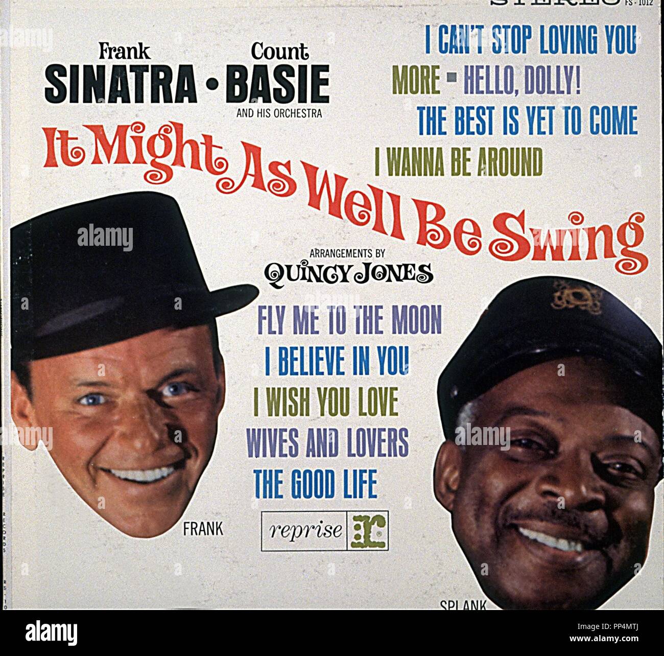 Couverture de 'Il pourrait aussi bien être Swing', 1964 album de Frank Sinatra. Banque D'Images