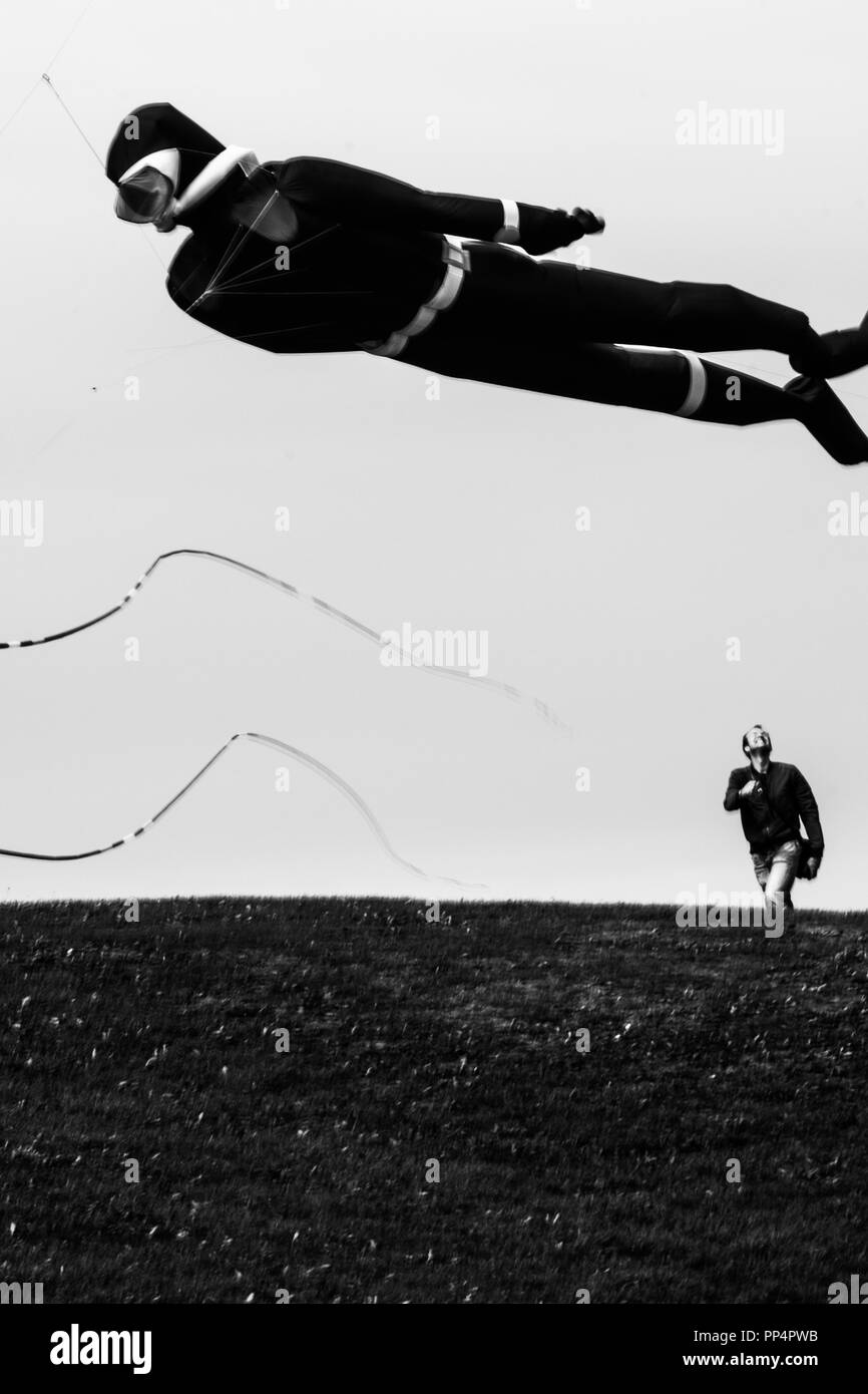 Kite festival harrington Workington Banque D'Images