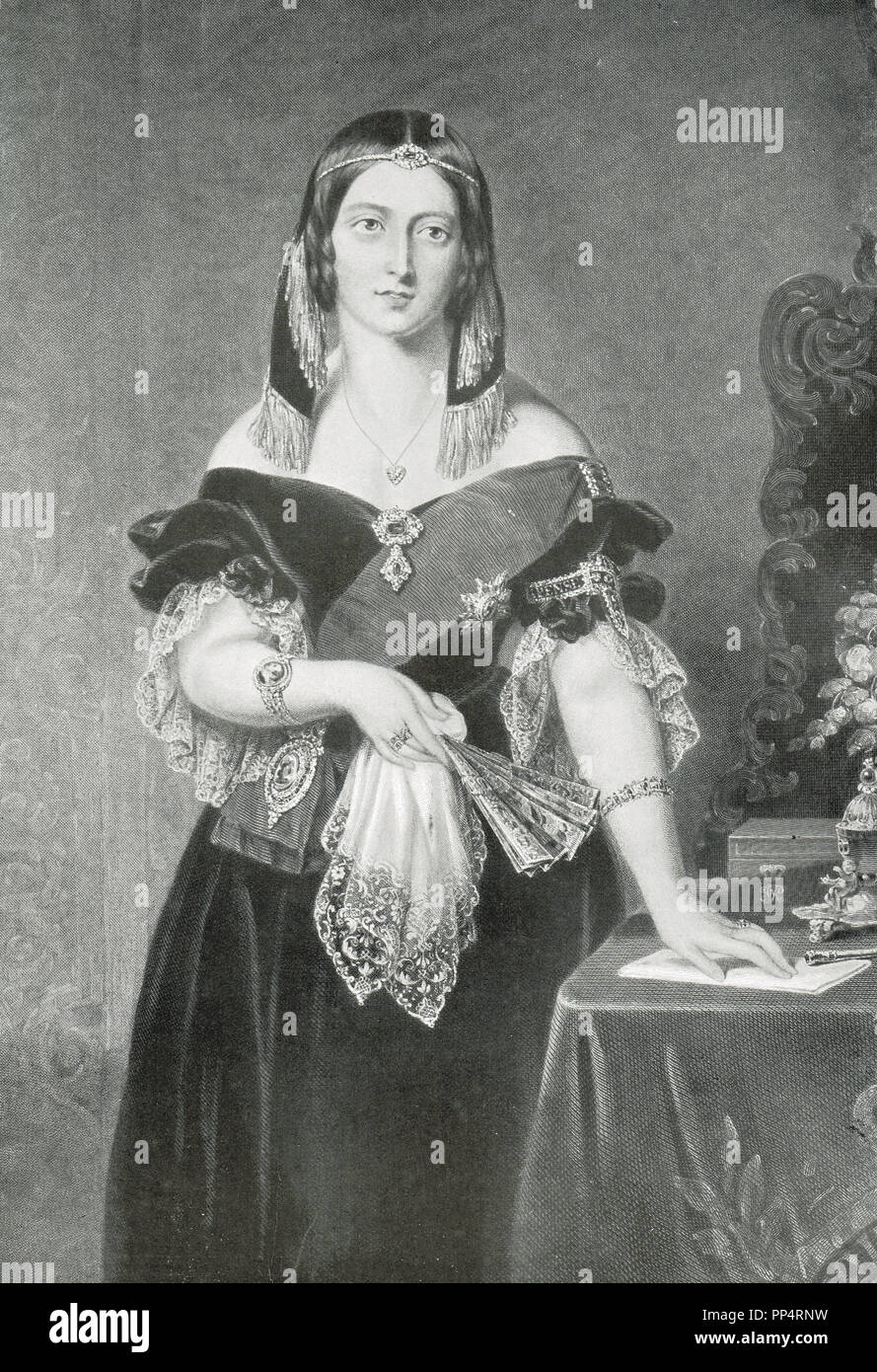 La reine Victoria en 1840 Banque D'Images