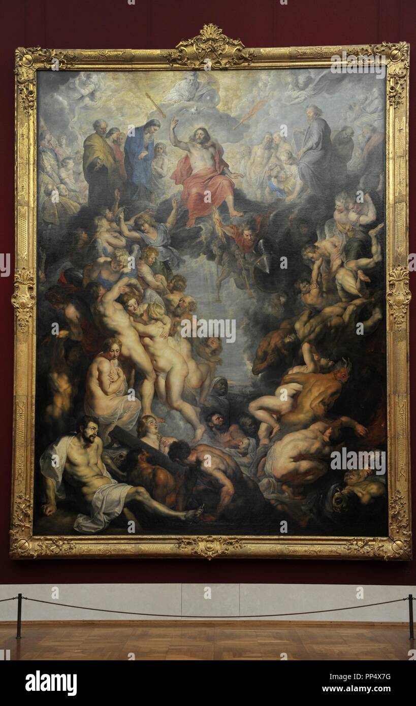 Peter Paul Rubens (1577-1640). L'allemand peintre baroque flamand. Le Jugement dernier,1615. L'Alte Pinakothek. Munich. L'Allemagne. Banque D'Images