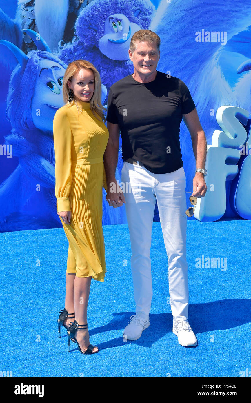 Californie, USA. 23 sept 2018. David Hasselhoff et son épouse Hayley Roberts assistant à l'mallfoot' première mondiale au Regency Village Theatre le 22 septembre 2018 à Westwood, en Californie. Credit : Geisler-Fotopress GmbH/Alamy Live News Banque D'Images