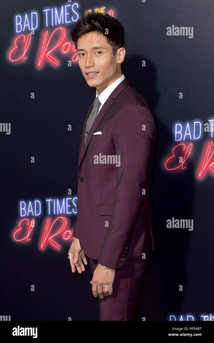 Californie, USA. 22 sept 2018. Manny Jacinto participant à la "mauvaise fois au El Royale' en première mondiale au théâtre chinois de Grauman sur 22 Special, 2018 à Los Angeles, Californie. Credit : Geisler-Fotopress GmbH/Alamy Live News Banque D'Images