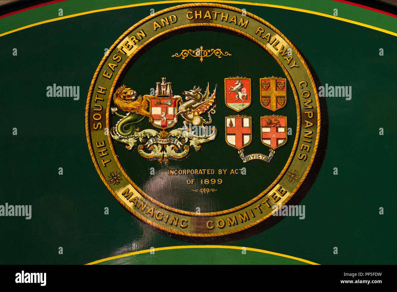 Le sud-est et Chatham Railway Company Coat of Arms Banque D'Images