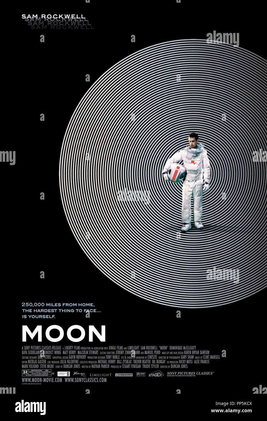Titre original : Lune. Titre en anglais : Lune. Année : 2009. Réalisateur : DUNCAN JONES. Credit : FILMS XINGU / Album Banque D'Images