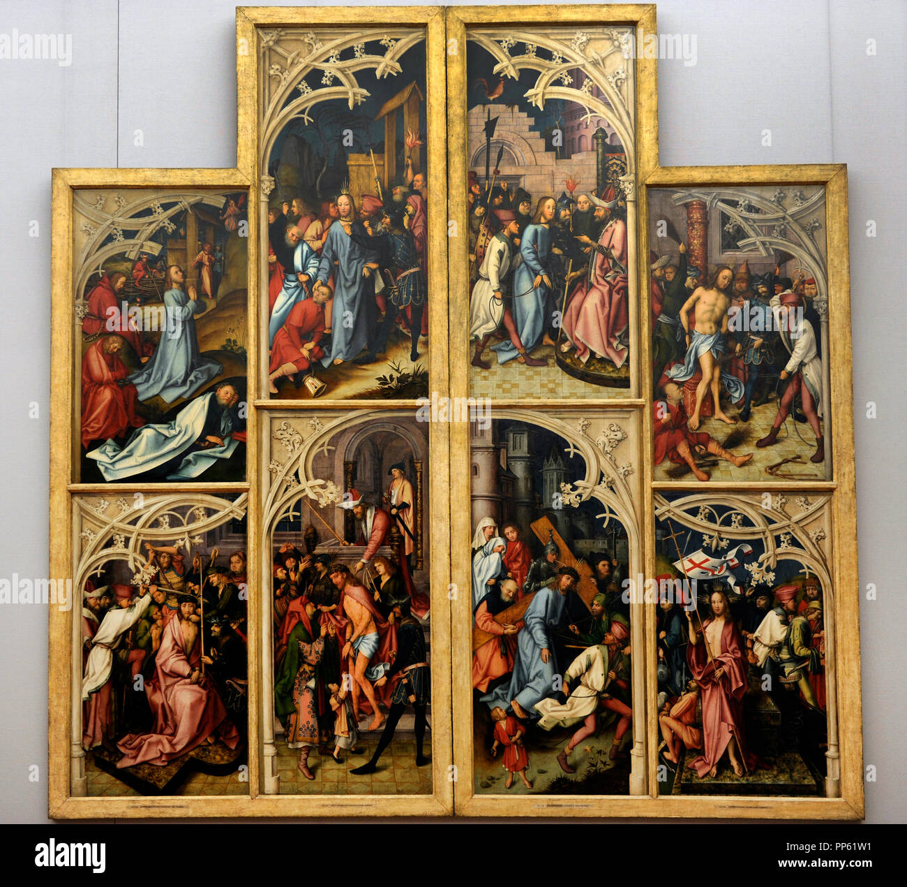 Hans Holbein l'ancien (1465-1524). Kaisheim retable. Ailes du retable Kaisheim, 1502. Le bois. Du gothique tardif. Hauteur : 142 cm, Largeur : 84 cm. Alte Pinakotheck. Munich. L'Allemagne. Banque D'Images