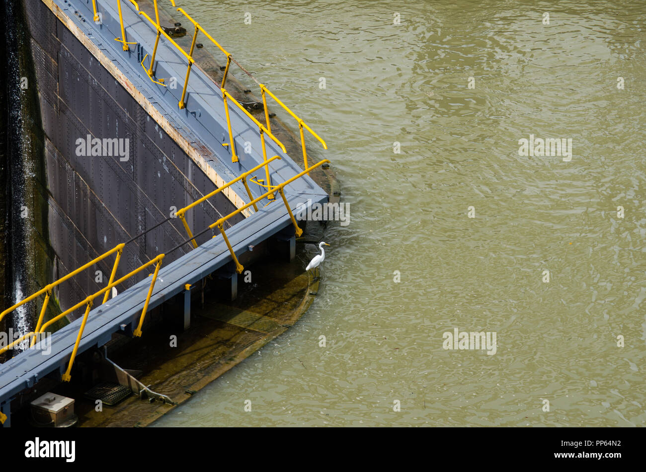Miraflores Locks accessible à l'entrée du Pacifique du canal de Panama Banque D'Images