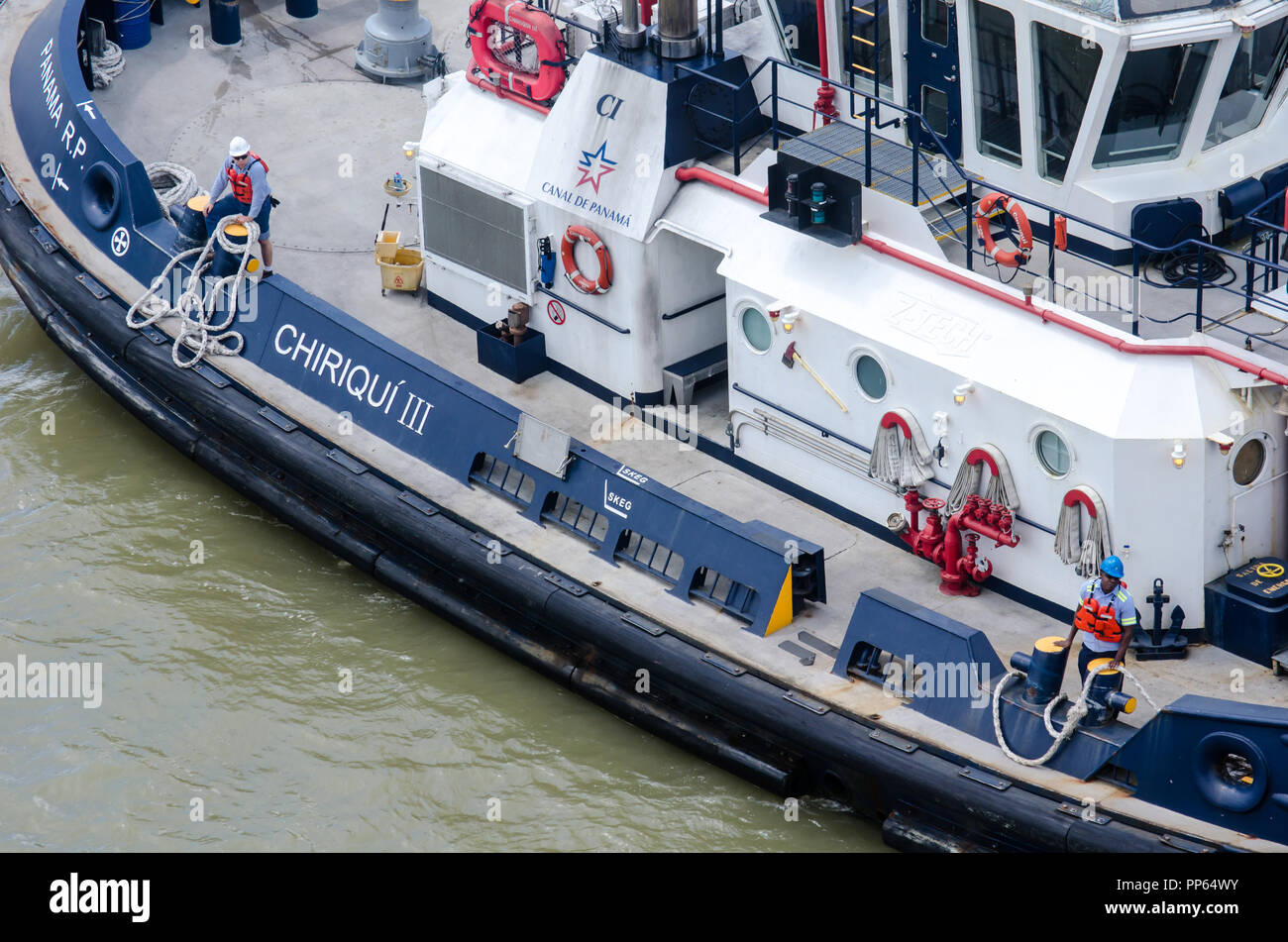 Miraflores Locks accessible à l'entrée du Pacifique du canal de Panama Banque D'Images