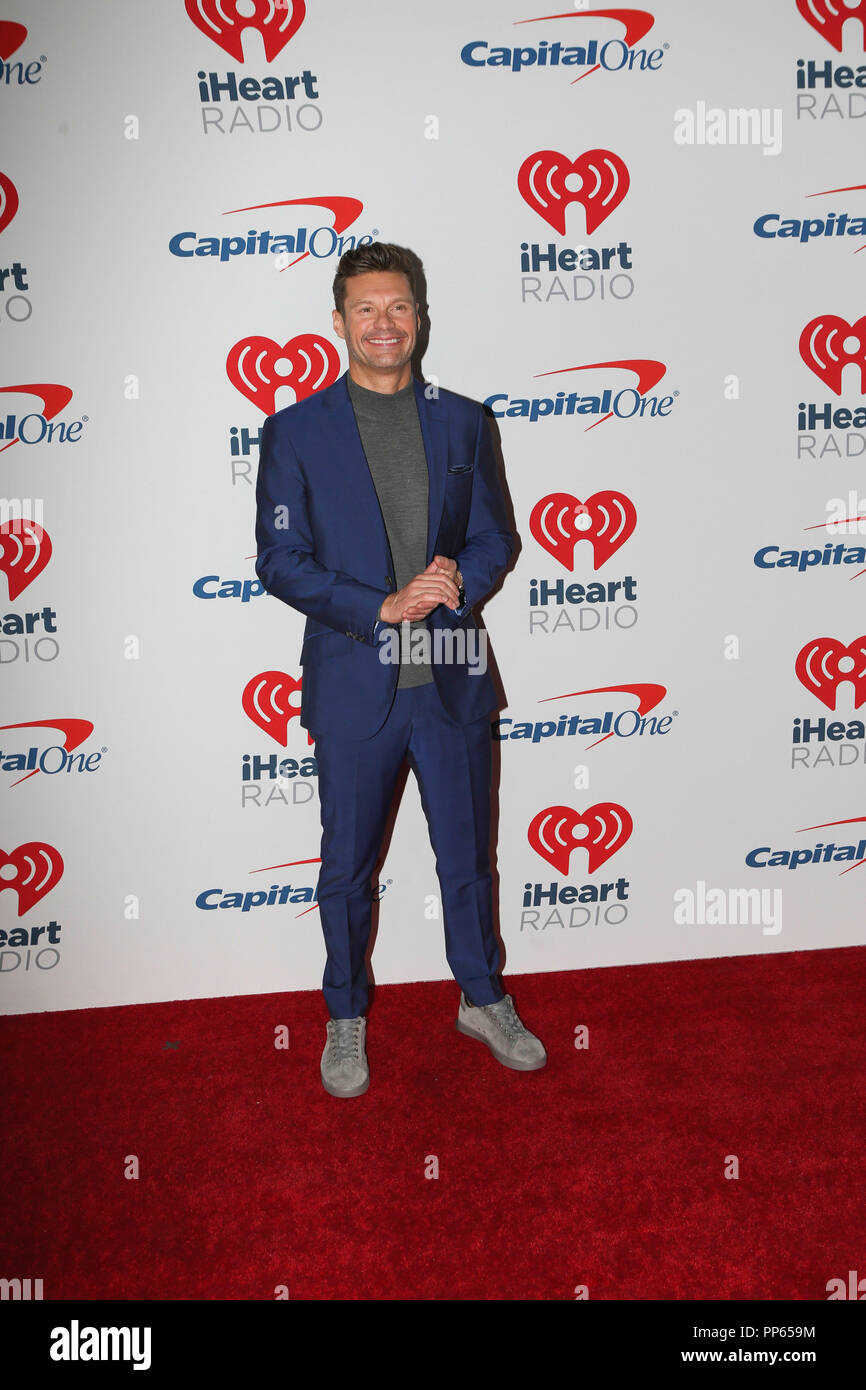 Ryan Seacrest arrive sur le tapis rouge pour l'iHeartRadio Music Festival à Las Vegas, Nevada le 21 septembre 2018. Banque D'Images