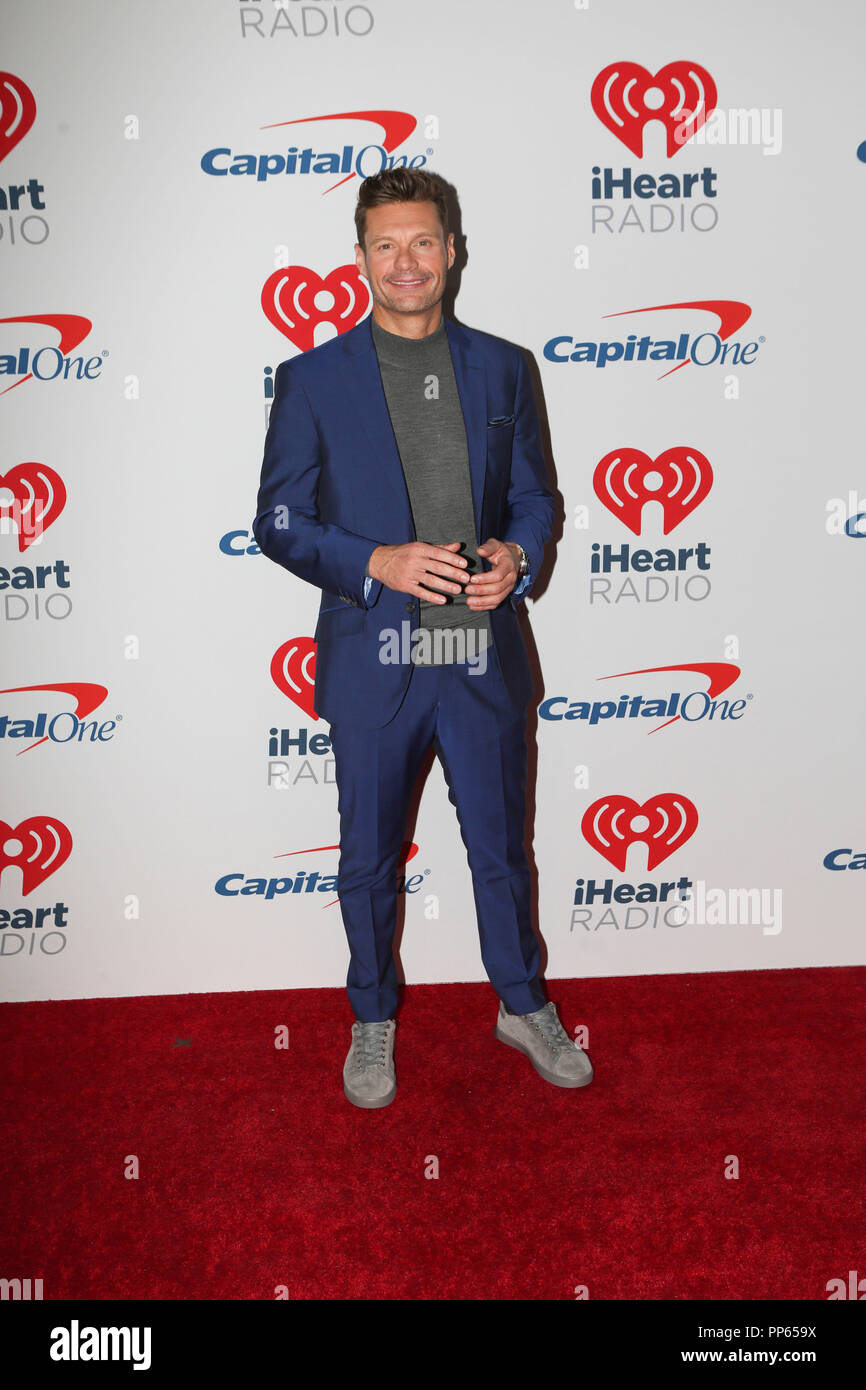 Ryan Seacrest arrive sur le tapis rouge pour l'iHeartRadio Music Festival à Las Vegas, Nevada le 21 septembre 2018. Banque D'Images