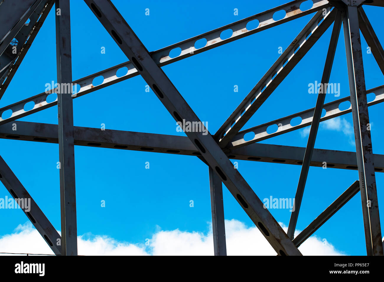 Structure en acier Architecture construction Abstract Background Banque D'Images