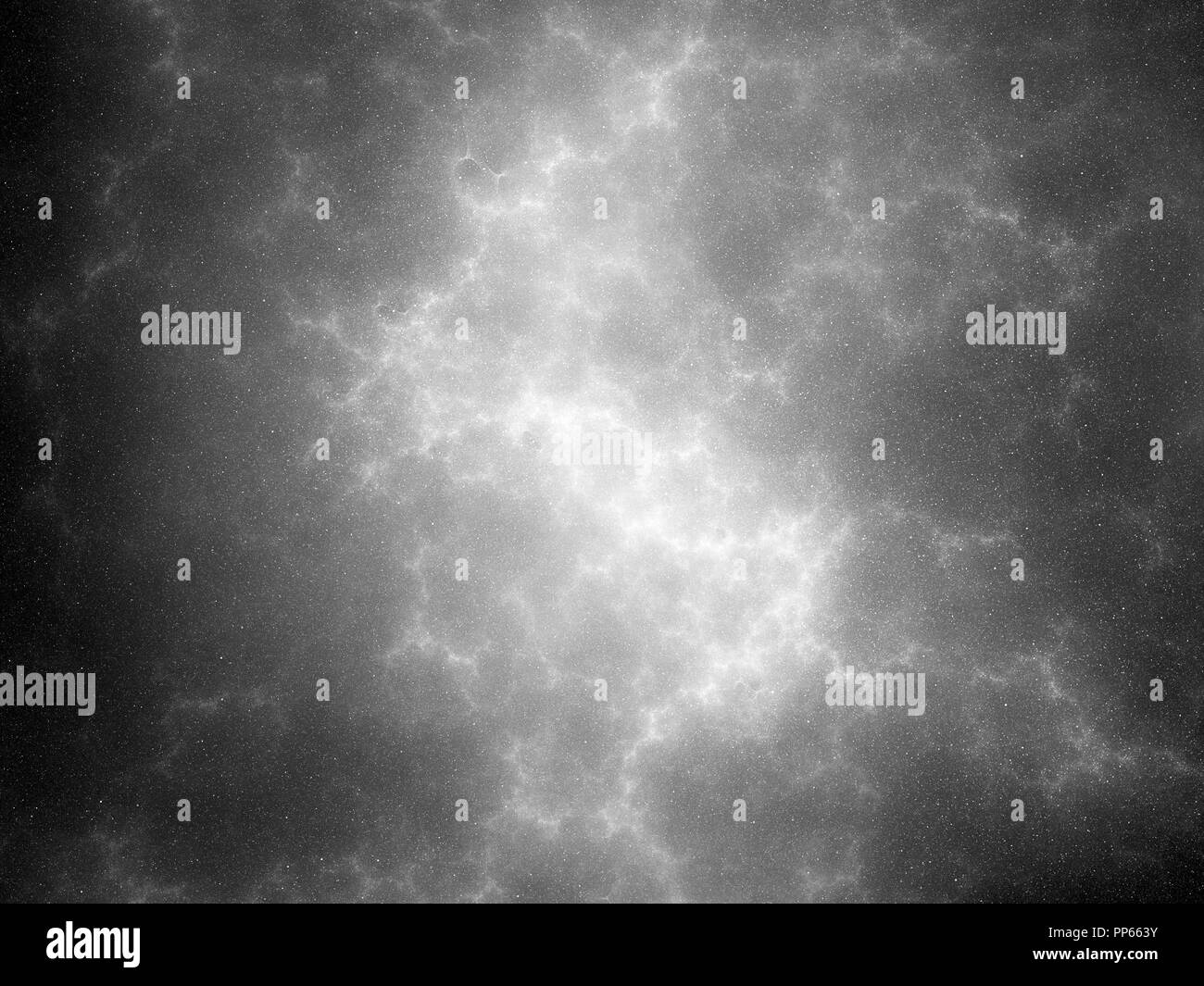Plasma rougeoyant force field dans nebula, générée par ordinateur résumé fond, noir et blanc, 3D Rendering Banque D'Images
