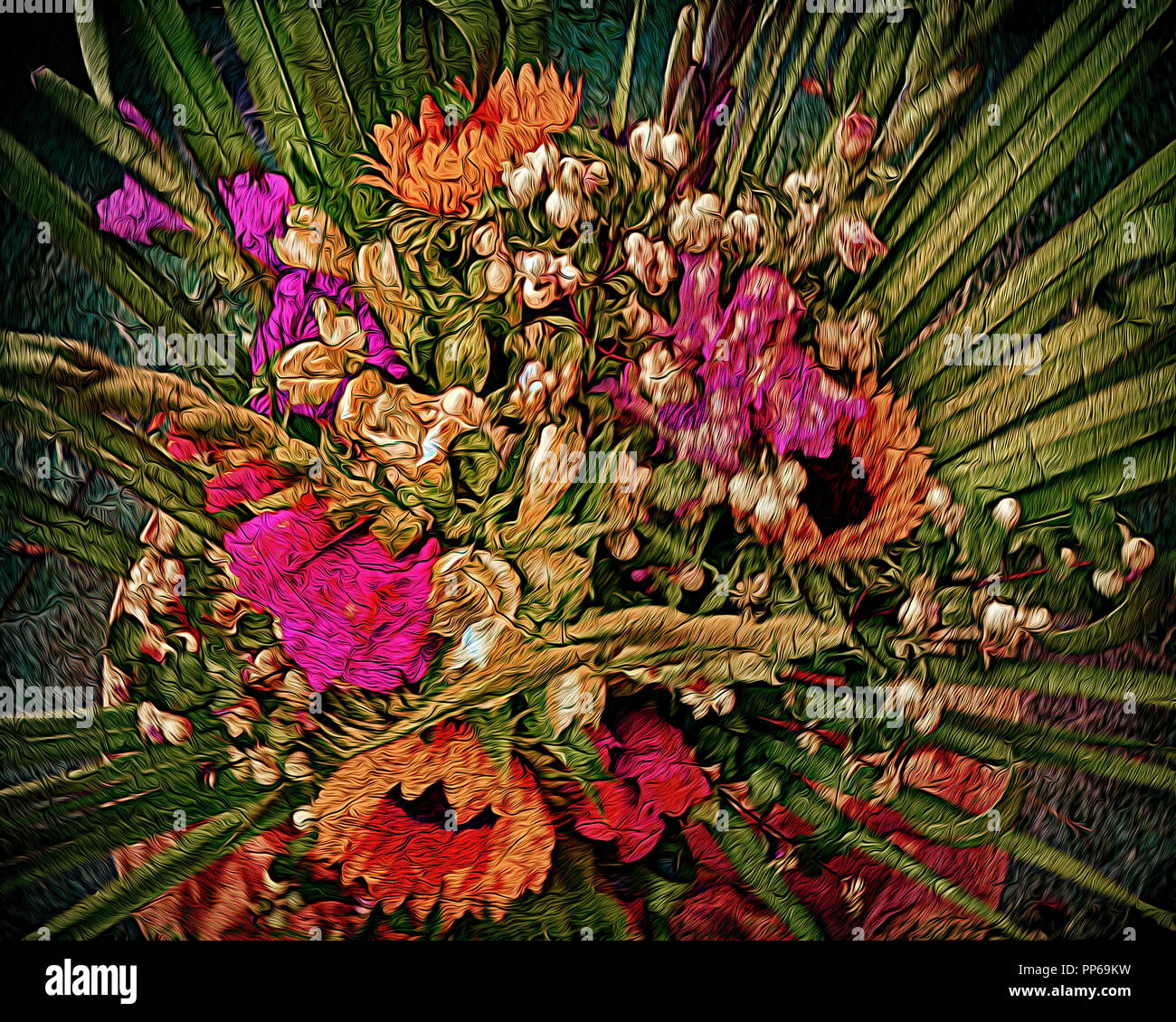 Les ARTS plastiques : bouquet de fleurs Banque D'Images