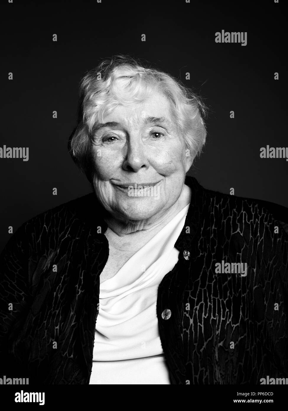 Fay Weldon au déjeuner littéraire Oldie 18-09-18 Banque D'Images