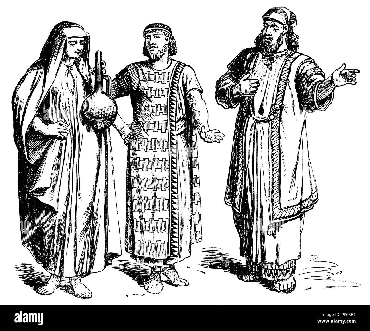 Hébreux, à gauche : début de l'époque, a droite : le temps des rois, anonym 1896 Banque D'Images