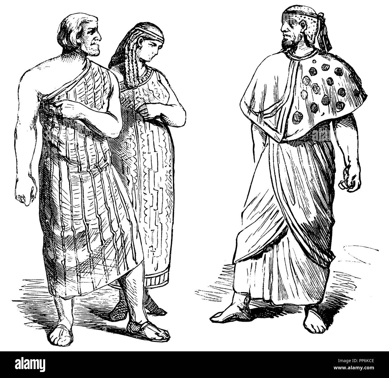 Gauche : Aamu, droite : prince phénicien, anonym 1896 Banque D'Images
