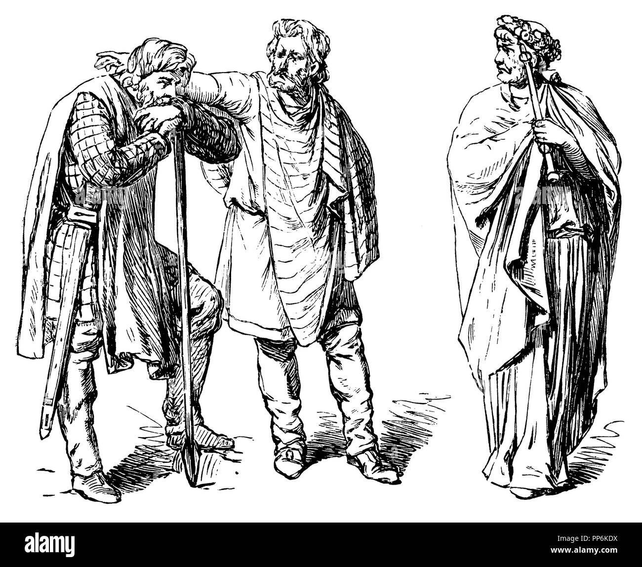Centre gauche et droite : : Galier, Druide, anonym 1896 Banque D'Images