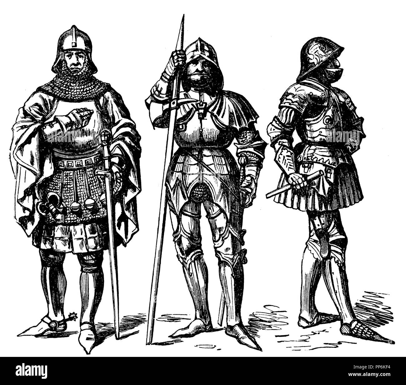 Costume de guerre du Moyen Âge. L'Allemagne. Gottische Harnisch, anonym 1896 Banque D'Images