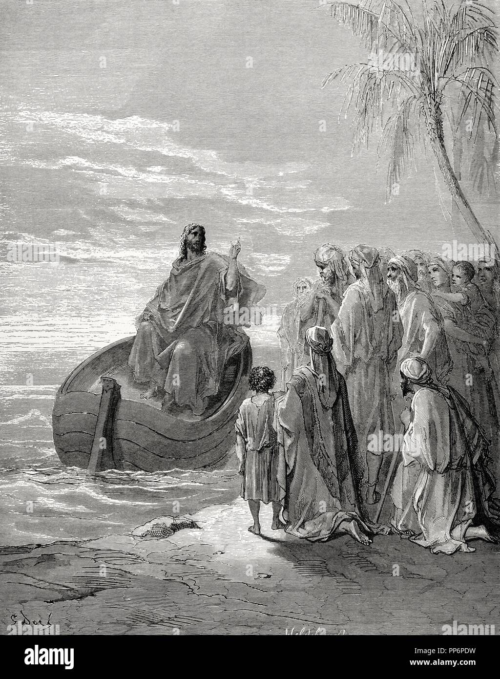 Nouveau Testament. La prédication de Jésus dans la mer de Galilée